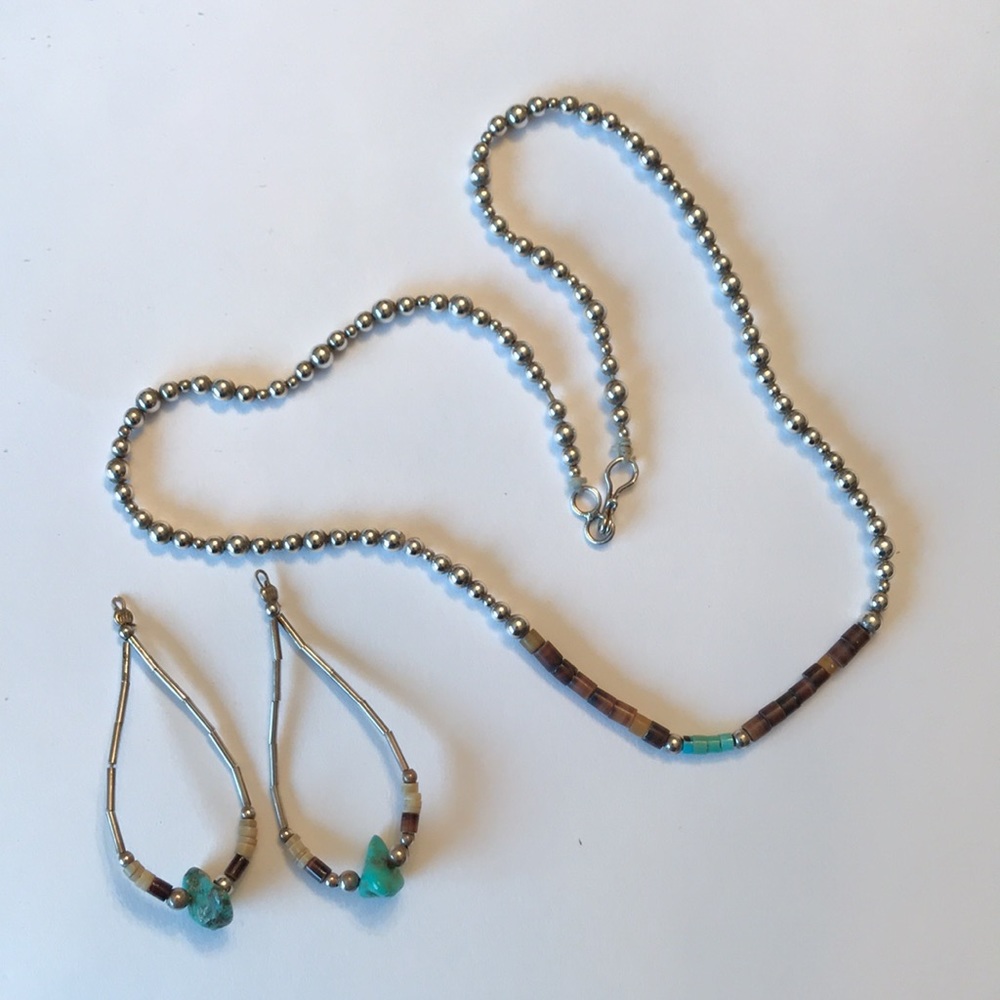 Handmade Sterling Silver Necklace and Earrings